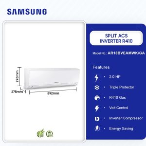 SAMSUNG 2.0HP INVERTER R410 ACS (AR18BVEAMWK/GA)
