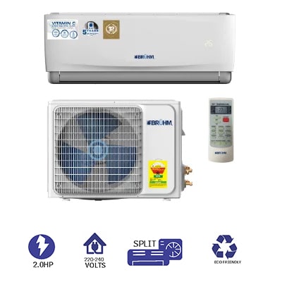 BRUHM 2.0HP INVERTER R410 SPLIT AC (18-ICSW)