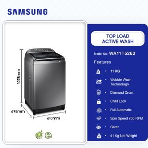 SAMSUNG 11KG TOP LOAD WM (WA11T5260)