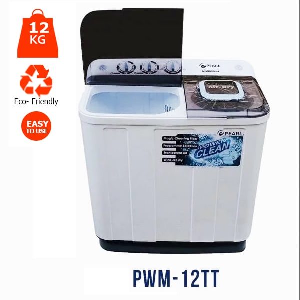PEARL 12KG TWIN TUB WM SEMI AUTOMATIC (PWM-12TT)