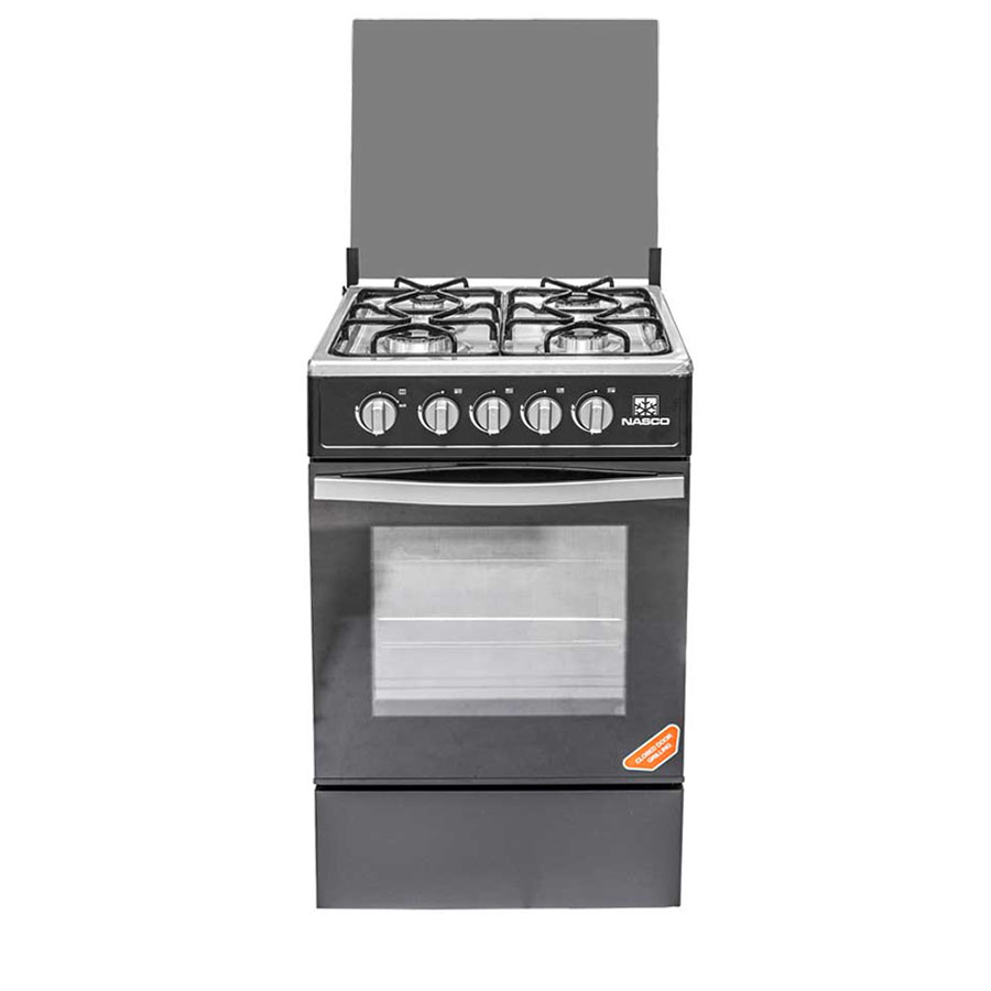 NASCO 4 BURNER 50X60CM BLACK OVEN + GRILL COOKER